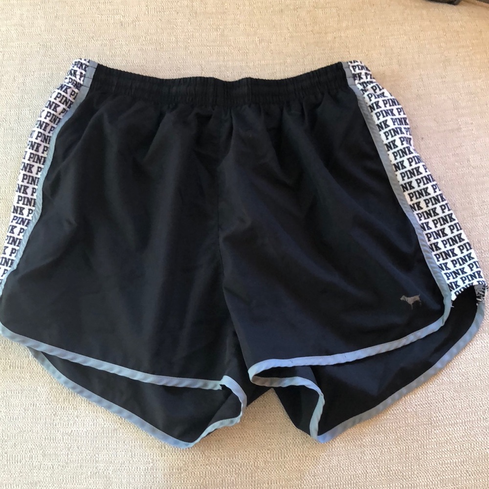 PINK black running shorts
